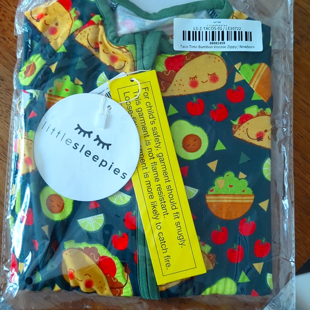 Little Sleepies Taco Time Bamboo Zippy Newborn